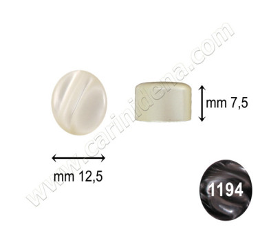 BOTTONI R. 12,5 X 7,5 PIATTI PERLA NERO - CAR032BB 1194NE