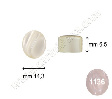 bottoni r 14 3 x 6 5 piatti  perla bianco  car037bb 1136sp