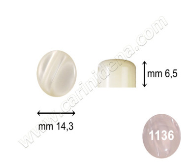 bottoni r 14 3 x 6 5 slavi  perla bianco  car036bd 1136sp