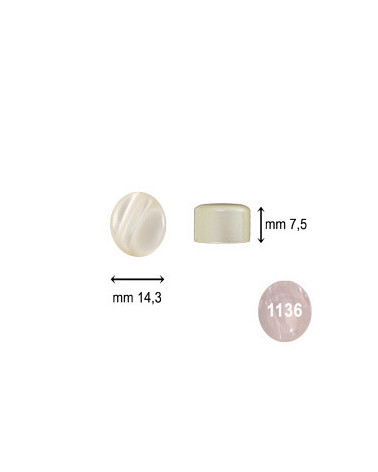 BOTTONI R. 14,3 X 7,5 PIATTI PERLA BIANCO