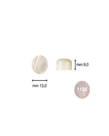 bottoni r 13  x 9 slavi perla bianco  car033bd 1136sp
