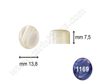 BOTTONI R. 13,8 X 7,5 USA PERLA BLU - CAR039BE 1169BL