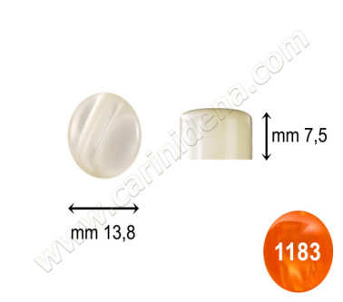 BUTTONS R. 13,8 X 7,5 USA ARANCIONE PERLA