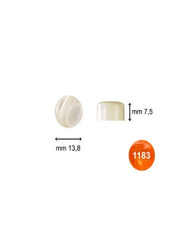 BUTTONS R. 13,8 X 7,5 USA ARANCIONE PERLA