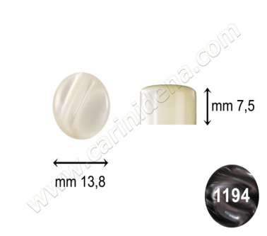 BUTTONS R. 13,8 X 7,5 USA PEARL BLACK