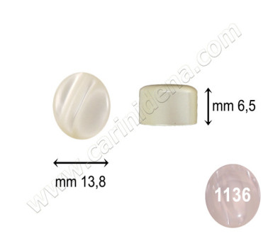 BOTTONI R. 13,8 X 6,5 PIATTI PERLA BIANCO - CAR047BB 1136SP