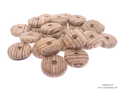 pastiglie forate piatte mm 15 0x3 5 foro mm 2 legno zebrano 0001  car084bn