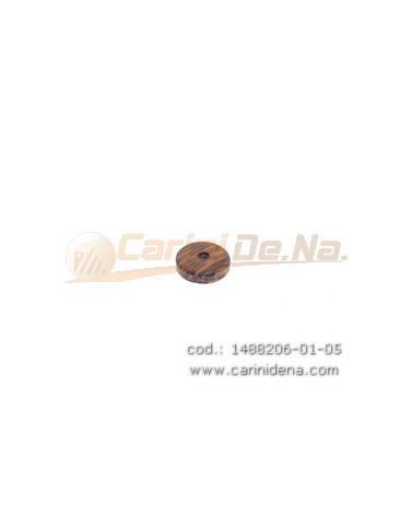 PASTIGLIE FORATE PIATTE mm 15,0x3,5 FORO mm 2 LEGNO PALMA NERA - CAR084BN