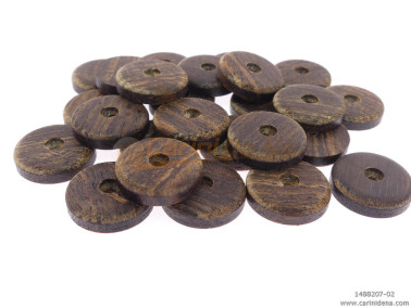 PASTIGLIE FORATE PIATTE mm 15,0x3,5 FORO mm 2 LEGNO BOCOTE 0007 - CAR084BN