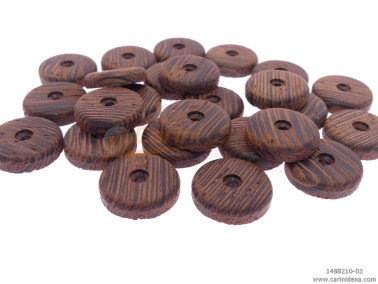 pastiglie forate piatte mm 15 0x3 5 foro mm 2 legno wenge grezzo 0010  car084bn