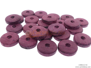 pastiglie forate piatte mm 15 0x3 5 foro mm 2 legno amaranth 0012  car084bn