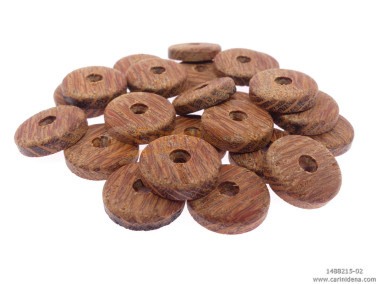 pastiglie forate piatte mm 15 0x3 5 foro mm 2 legno beef wood 0015  car084bn