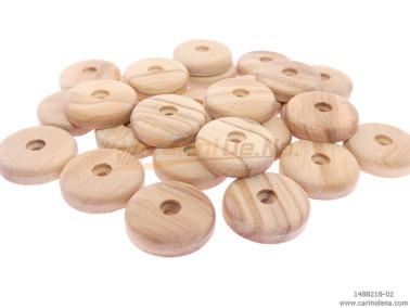 pastiglie forate piatte mm 15 0x3 5 foro mm 2 legno olivo 0018  car084bn