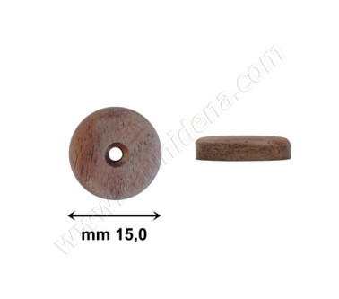 pastiglie forate piatte mm 15 0x3 5 foro mm 2 legno ciliegio  car084bn