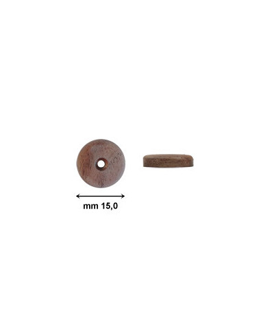 PASTIGLIE FORATE PIATTE mm 15,0x3,5 FORO mm 2 LEGNO CILIEGIO - CAR084BN
