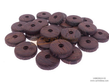 pastiglie forate piatte mm 15 0x3 5 foro mm 2 legno wenge vern opaco 0010  car084bn