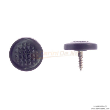 BUTTONS SCREW KNURLED D. 13 PEARL BLACK