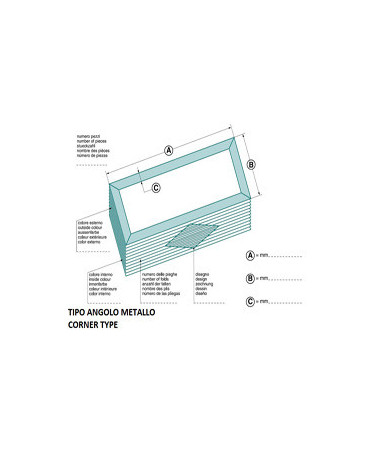 MANTICE FISARMONICA - Dim. A+B sup. mm 685 - PIEGHE N. 22