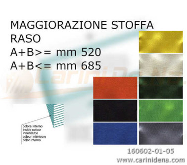 mantice fisarmonica  maggiorazione raso  dim ab inf mm 685