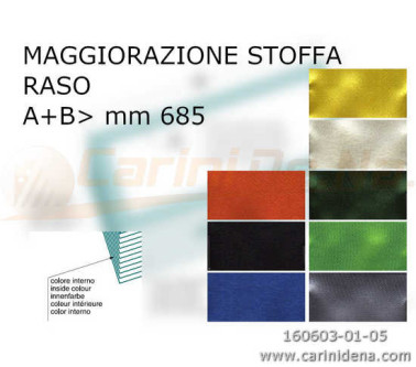 MANTICE FISARMONICA - MAGGIORAZIONE RASO - Dim. A+B sup. mm 685