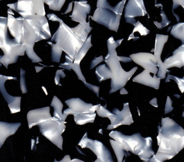 CELLULOIDE 7/10 - 1 STRATO - PERLA BIANCO / PASTELLO NERO - cm 145 X 65