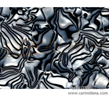 celluloide 710  1 strato  shell zebra bianconero  cm 160 x 70