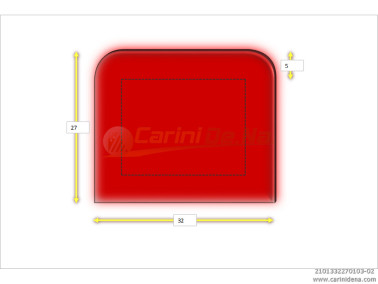 cuscini velluto crom senza bott 32 x 27 rosso