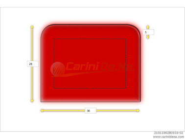 cuscini velluto crom senza bott 36 x 28 rosso
