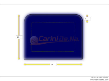 cuscini velluto crom senza bott 36 x 28 blu