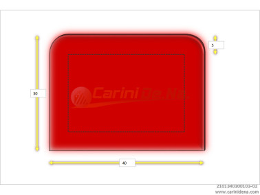 cuscini velluto crom senza bott 40 x 30 rosso