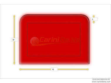 cuscini velluto crom senza bott 42 x 30 rosso