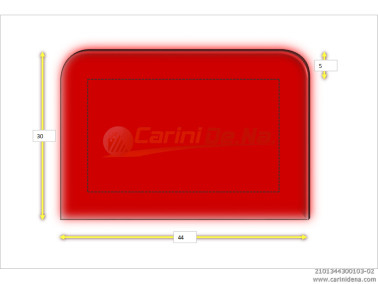 cuscini velluto crom senza bott 44 x 30 rosso
