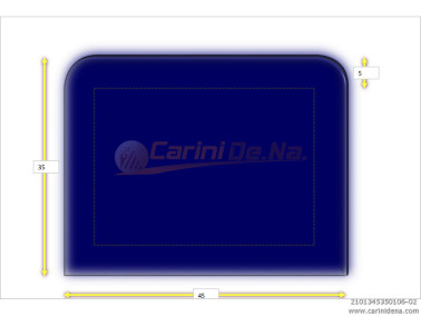 CUSCINI VELLUTO CROM SENZA BOTT 45 X 35 BLU