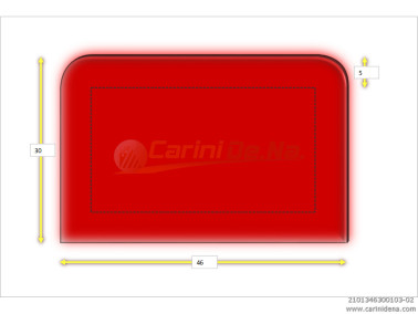 cuscini velluto crom senza bott 46 x 30 rosso