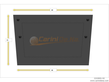 CUSCINI NYLON PIANO 49 X 31