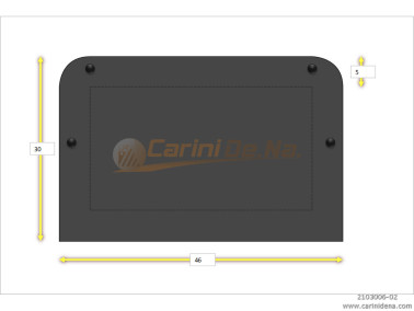 BACK PAD NYLON FINISH FOR BUTTON ACC. CM 46 X 31