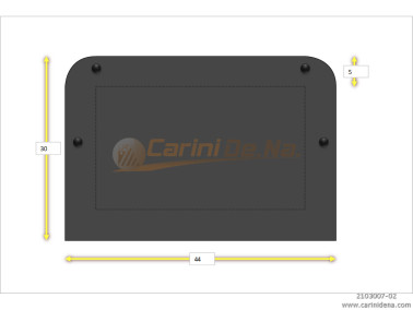 BACK PAD NYLON FINISH FOR BUTTON ACC. CM 44 X 31