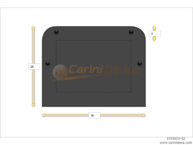 BACK PAD NYLON FINISH FOR BUTTON ACC. CM 36 X 28