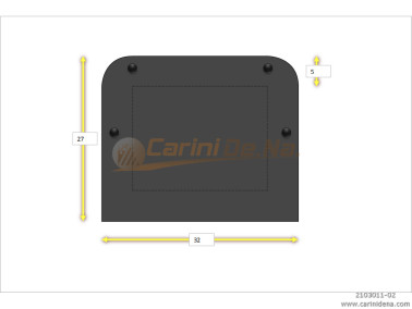 BACK PAD NYLON FINISH FOR BUTTON ACC. CM 32 X 27