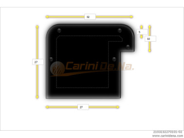 cuscini velluto crom  sagomati dx  32 x 27 1017 nero