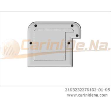 CUSCINI VELLUTO CROM - SAGOMATI DX - 32 X 27 (10+17) BIANCO