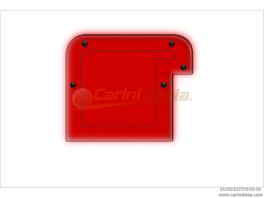 CUSCINI VELLUTO CROM - SAGOMATI DX - 32 X 27 (10+17) ROSSO