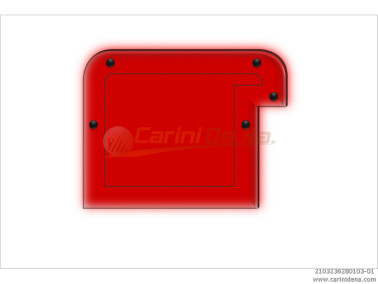 cuscini velluto crom  sagomati dx  36 x 28 1018 rosso