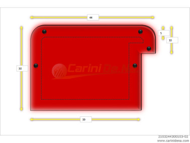 CUSCINI VELLUTO CROM - SAGOMATI DX - 44 X 30 (10+20) ROSSO