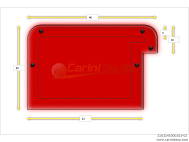 CUSCINI VELLUTO CROM - SAGOMATI DX - 46 X 30 (10+20) ROSSO