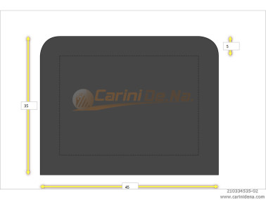 BACK PAD NYLON BUTTON ACC. NO SNAP BUTT. CM 45 X 35