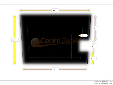 CUSCINI VELLUTO PIANO - ASOLA SENZA BOTT. 42/38 X 29(15+7+7) - NERO