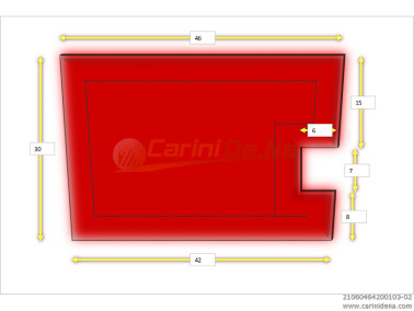 CUSCINI VELLUTO PIANO - ASOLA SENZA BOTT. 46/42 X 30(15+7+8) - ROSSO