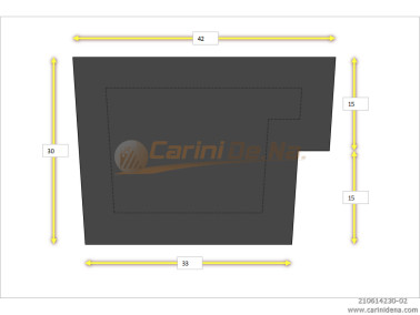 cuscini nylon piano  sagomati dx  senza bott  42x30