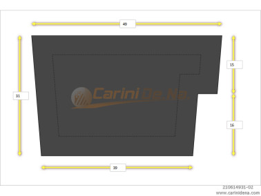 CUSCINI NYLON PIANO - SAGOMATI DX - SENZA BOTT - 49X31